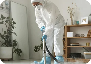Worker performing Deep Cleaning